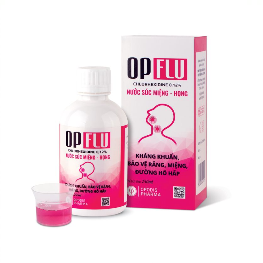 Opflu nước súc miệng - họng opodis pharma (chai/250ml)