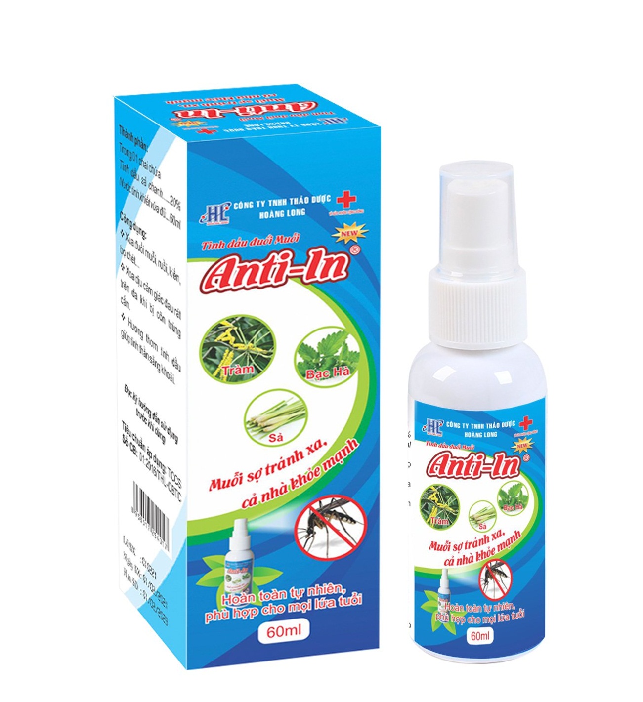 Tinh Dầu Đuổi Muỗi Anti-In Hoàng Long (C/60ml)