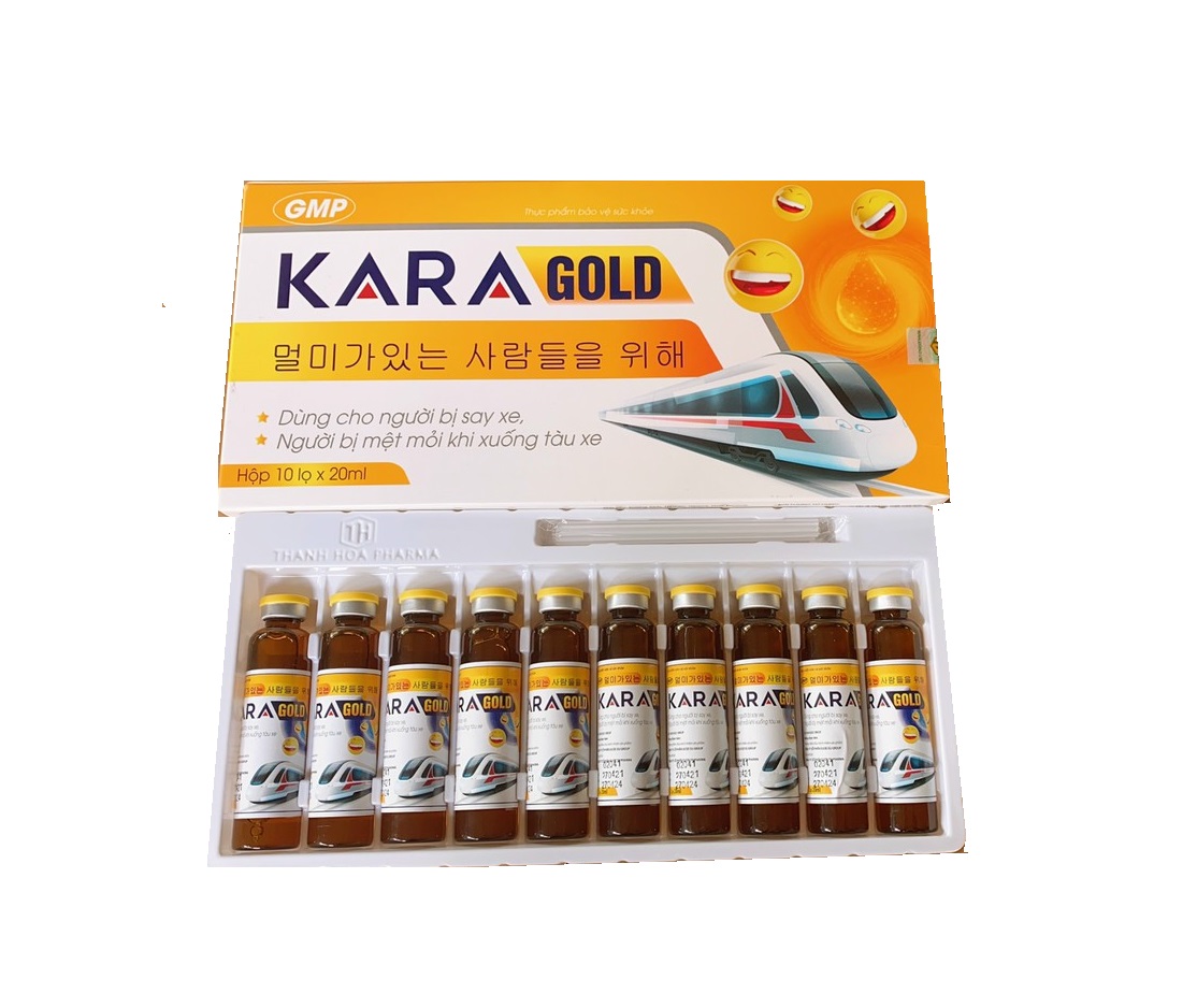 Nước Uống Giảm Mệt Mỏi, Chống Say Tàu Xe Kara Gold TH Pharma (H/10C/20ml) (mẫu ngẫu nhiên)-0