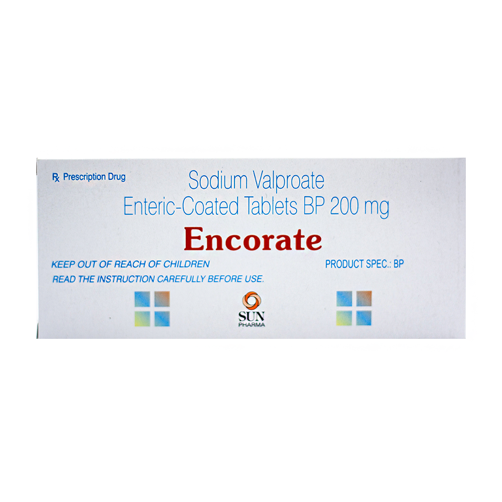 Encorate valproate 200mg sunpharma (h/100v)