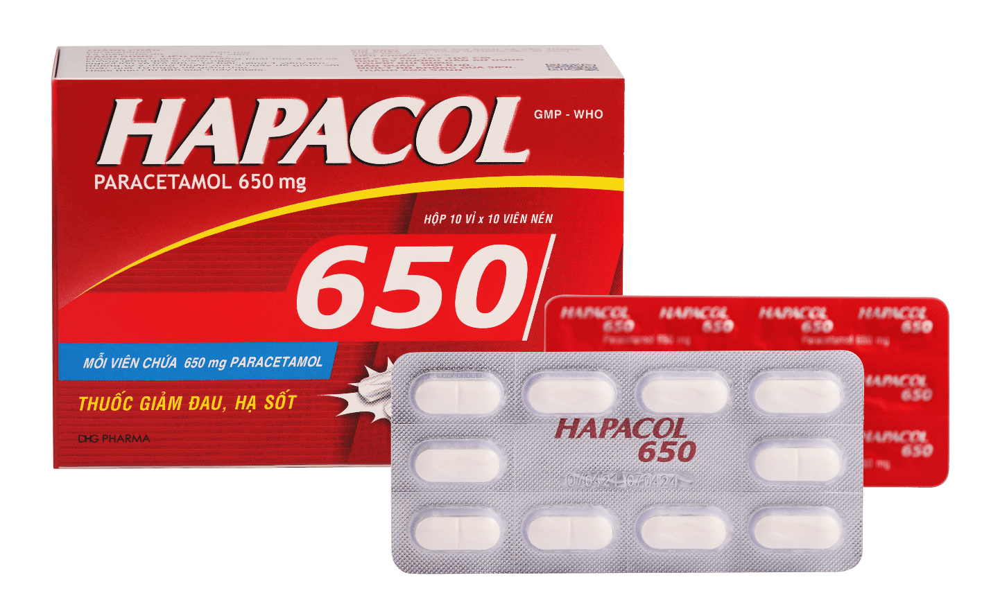 Hapacol 650 dhg (hộp/100 viên nén)