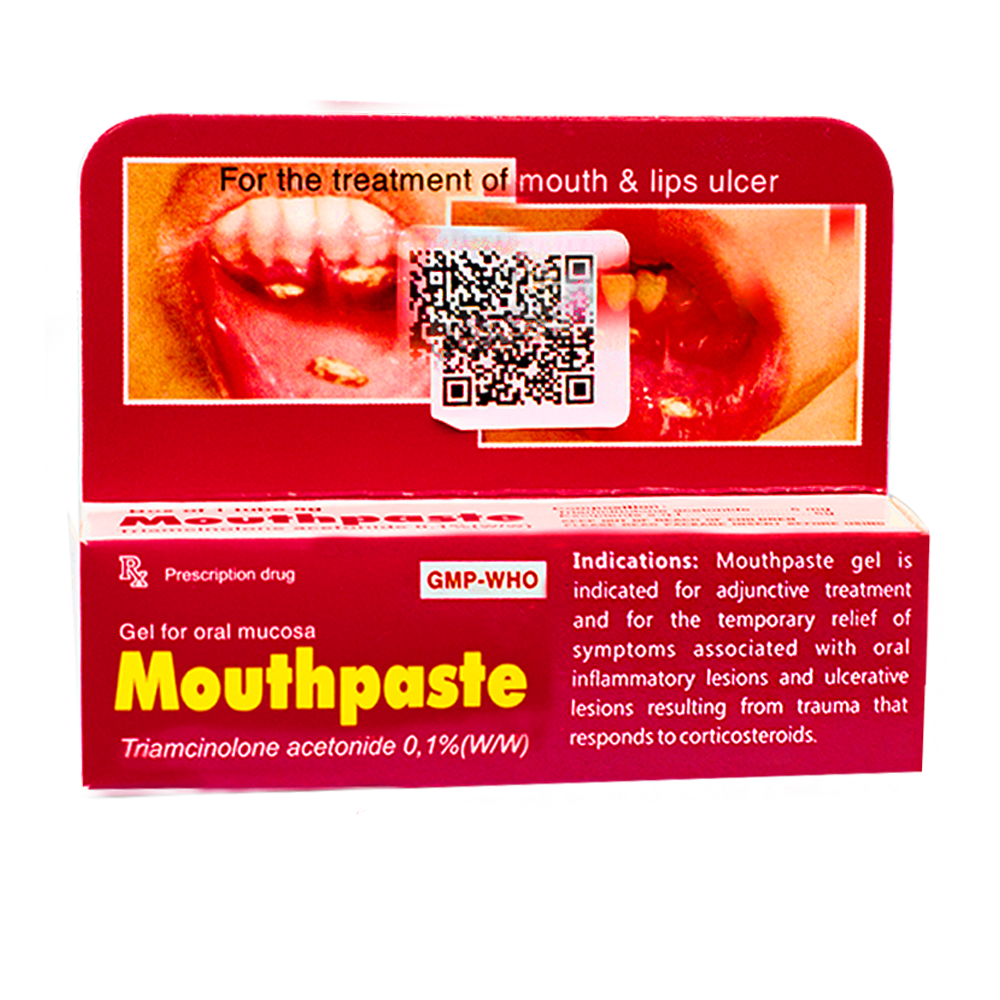 Mouthpaste Triamcinolon 0.1% Medipharco (tuýp/5gr)