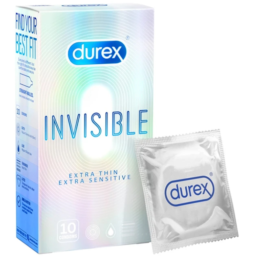 Bao cao su durex invisible extra sensitive extra thin Reckitt Benckiser (h/10c)-0