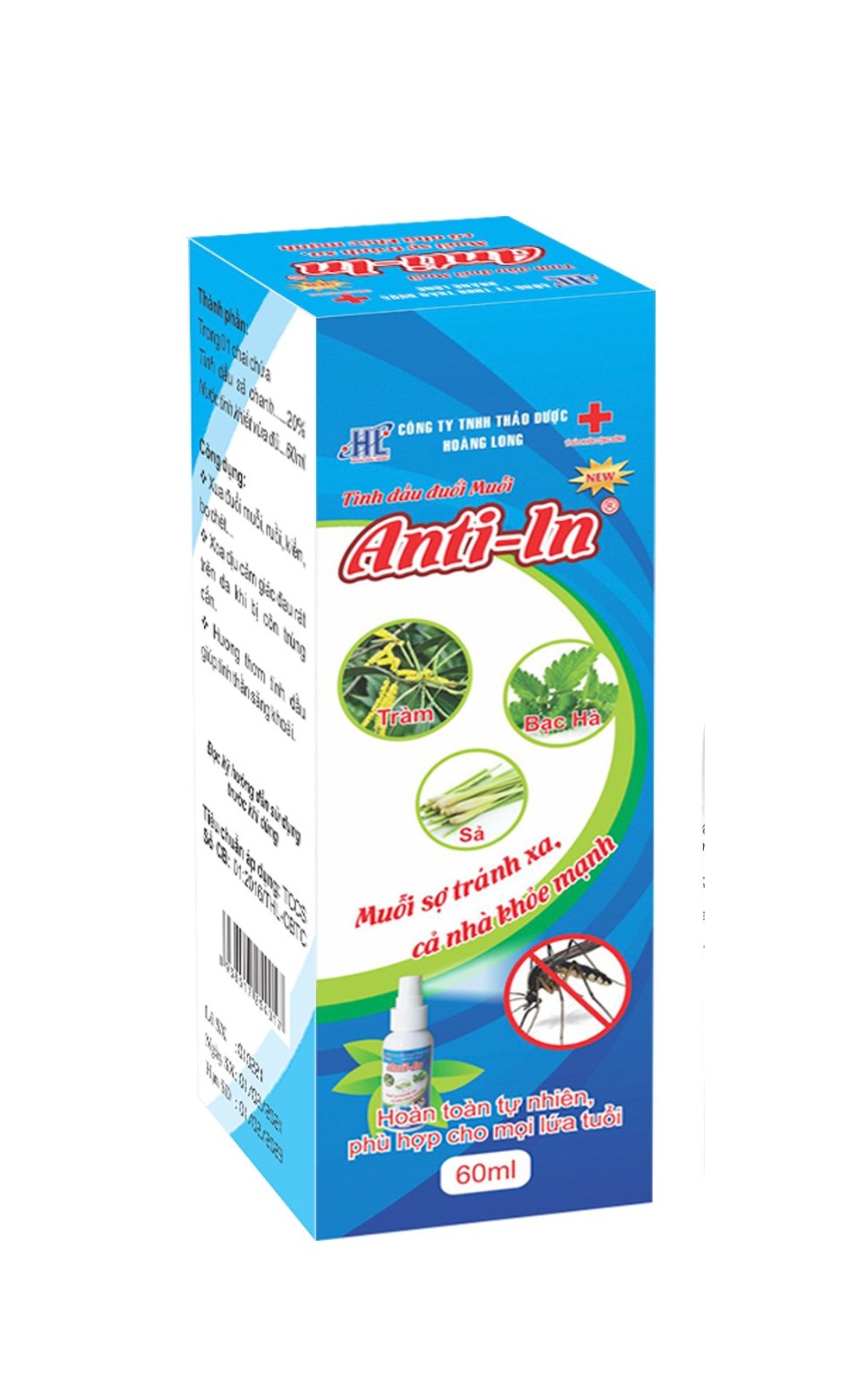 Tinh Dầu Đuổi Muỗi Anti-In Hoàng Long (C/60ml)-1