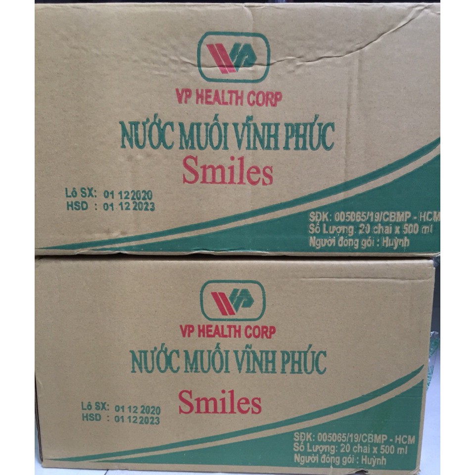 Nước muối sinh lý vĩnh phúc (thùng/20c/500ml)