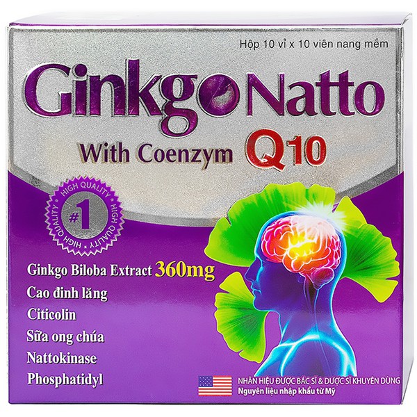 Ginkgo natto 360mg coenzym q10 mediusa (h/100v) (tím)