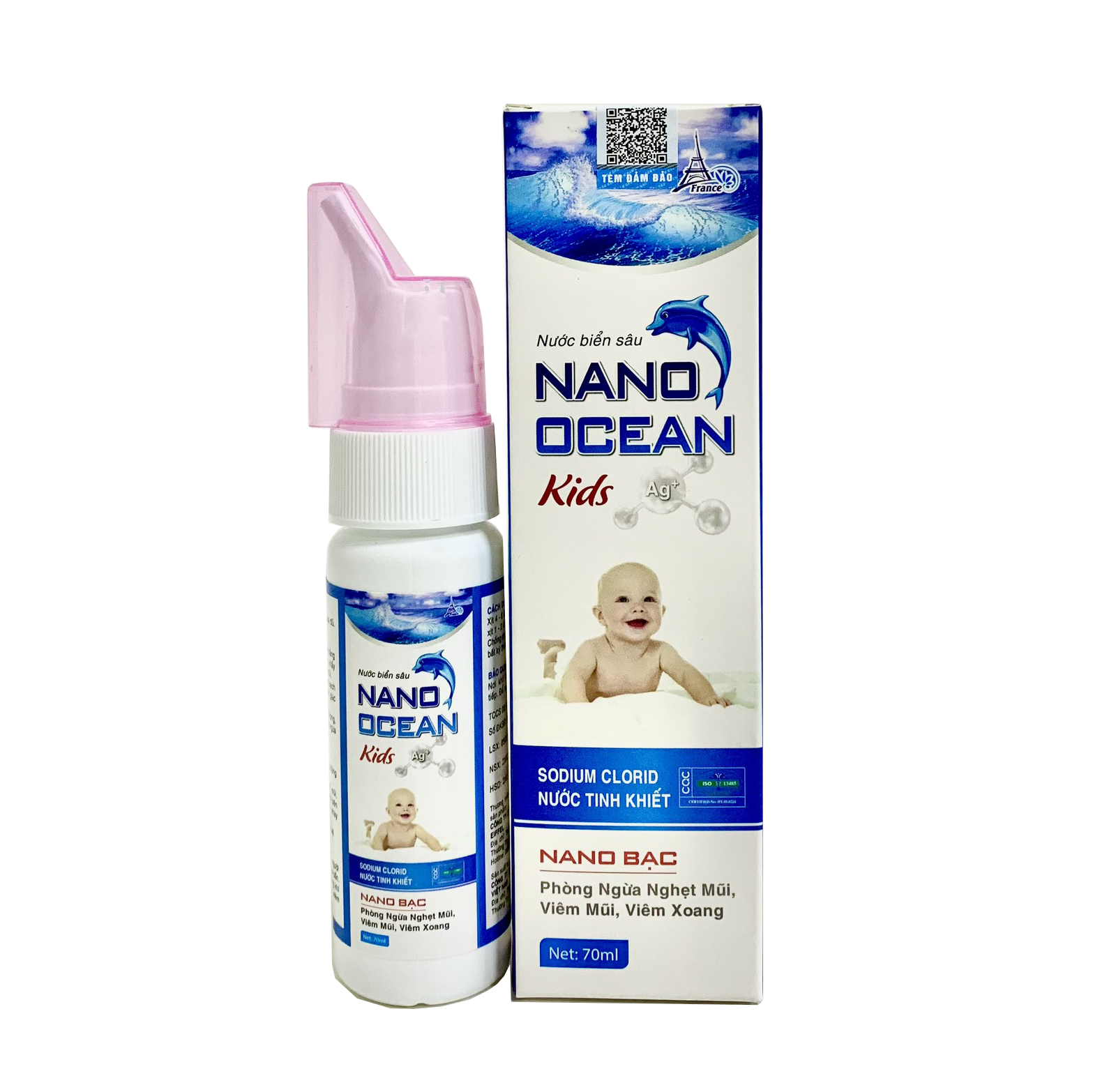 Nước Biển Sâu Nano Ocean Kids Pháp Eiffel (C/70ml)-0