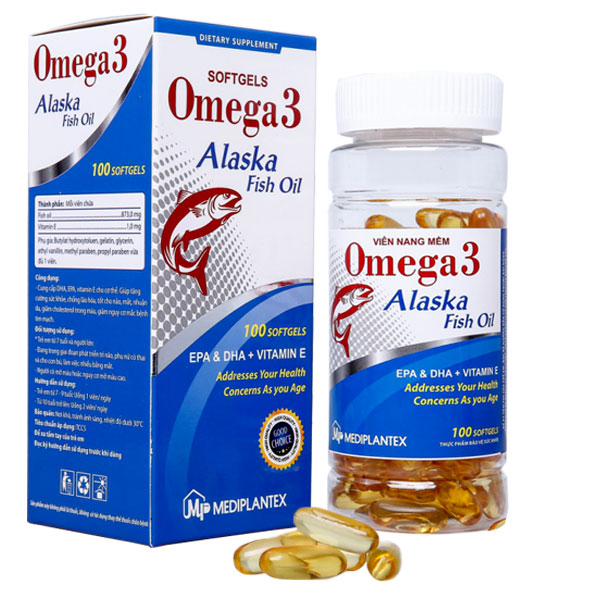 Bổ mắt omega 3 alaska fish oil mediplantex (c/100v)