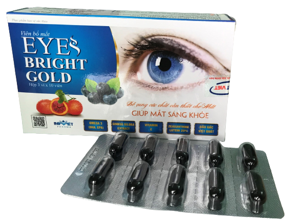 Viên bổ mắt Eyes Bright Gold Nhật Việt Pharma (h/30v)