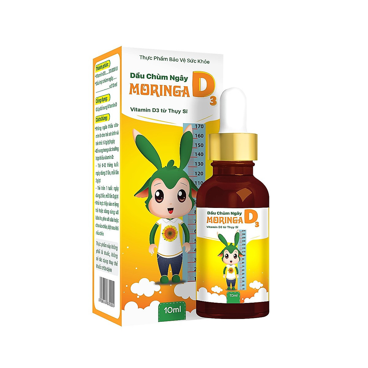 Vitamin D3 dầu chùm ngây Moringa nhỏ giọt (C/10ml)-0