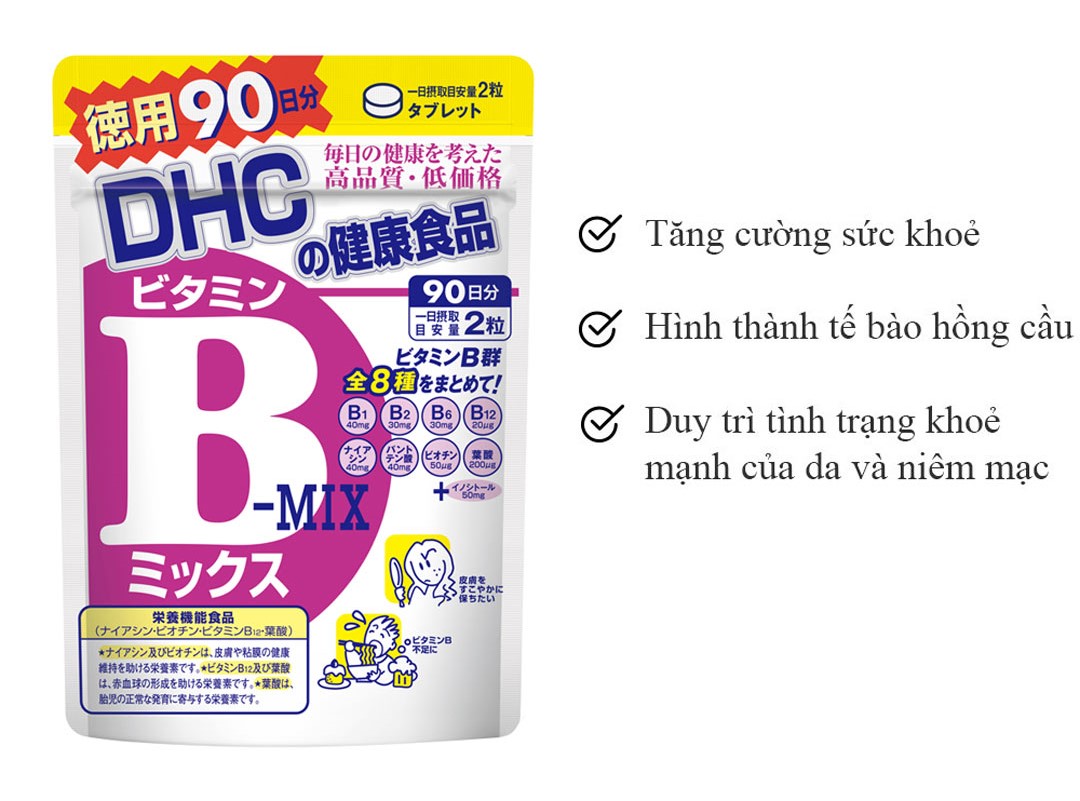 Bổ sung vitamin dhc vitamin b mix 90 ngày facelabo (g/180v)-1