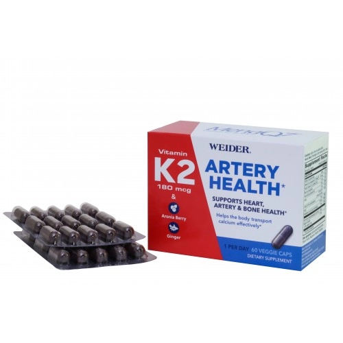 Hỗ trợ tim mạch và xương khớp vitamin k2 artery health weider (h/60v)