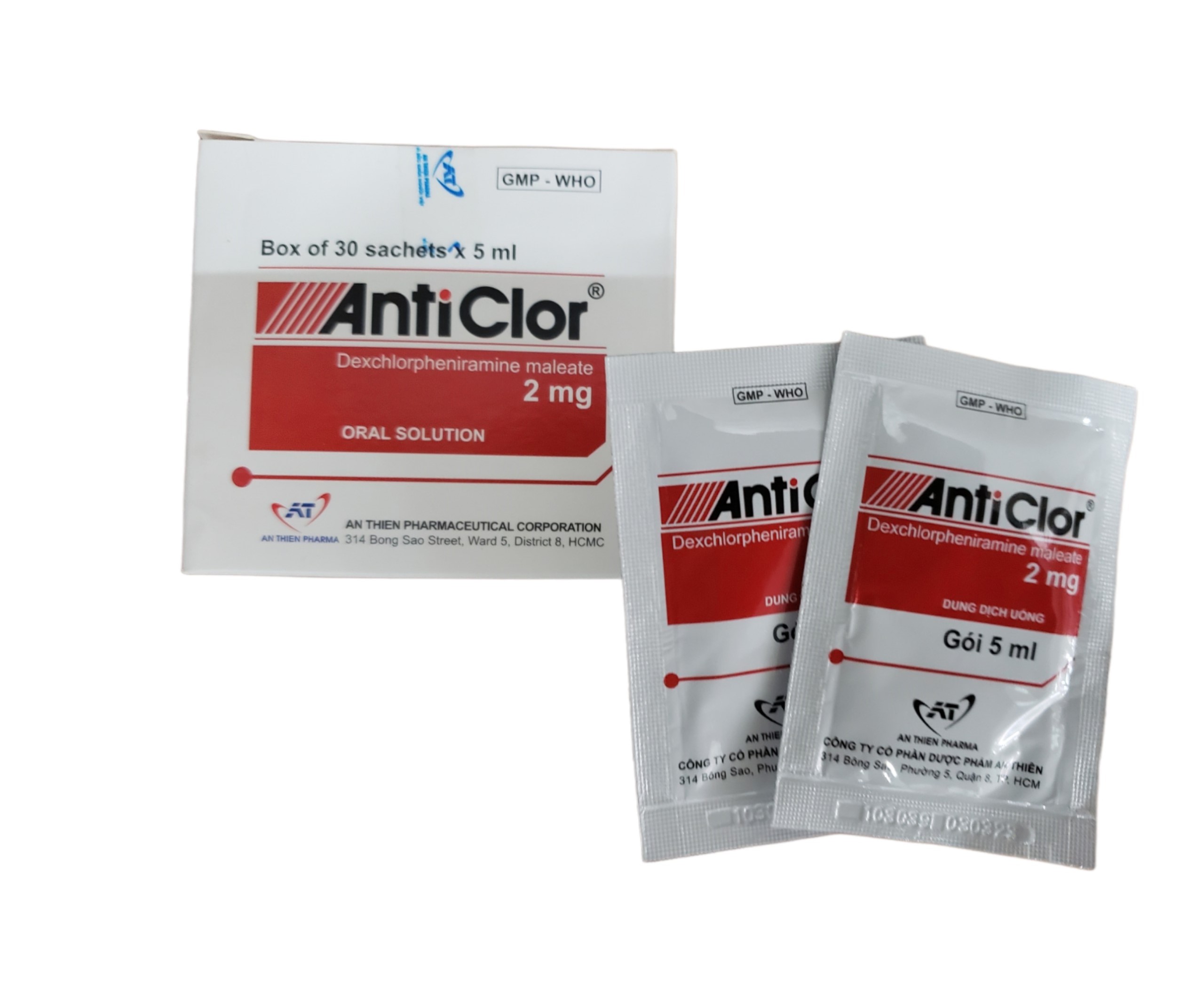 Anticlor Dexchlorpheniramine 2mg/5ml An Thiên (H/30g/5ml)-0