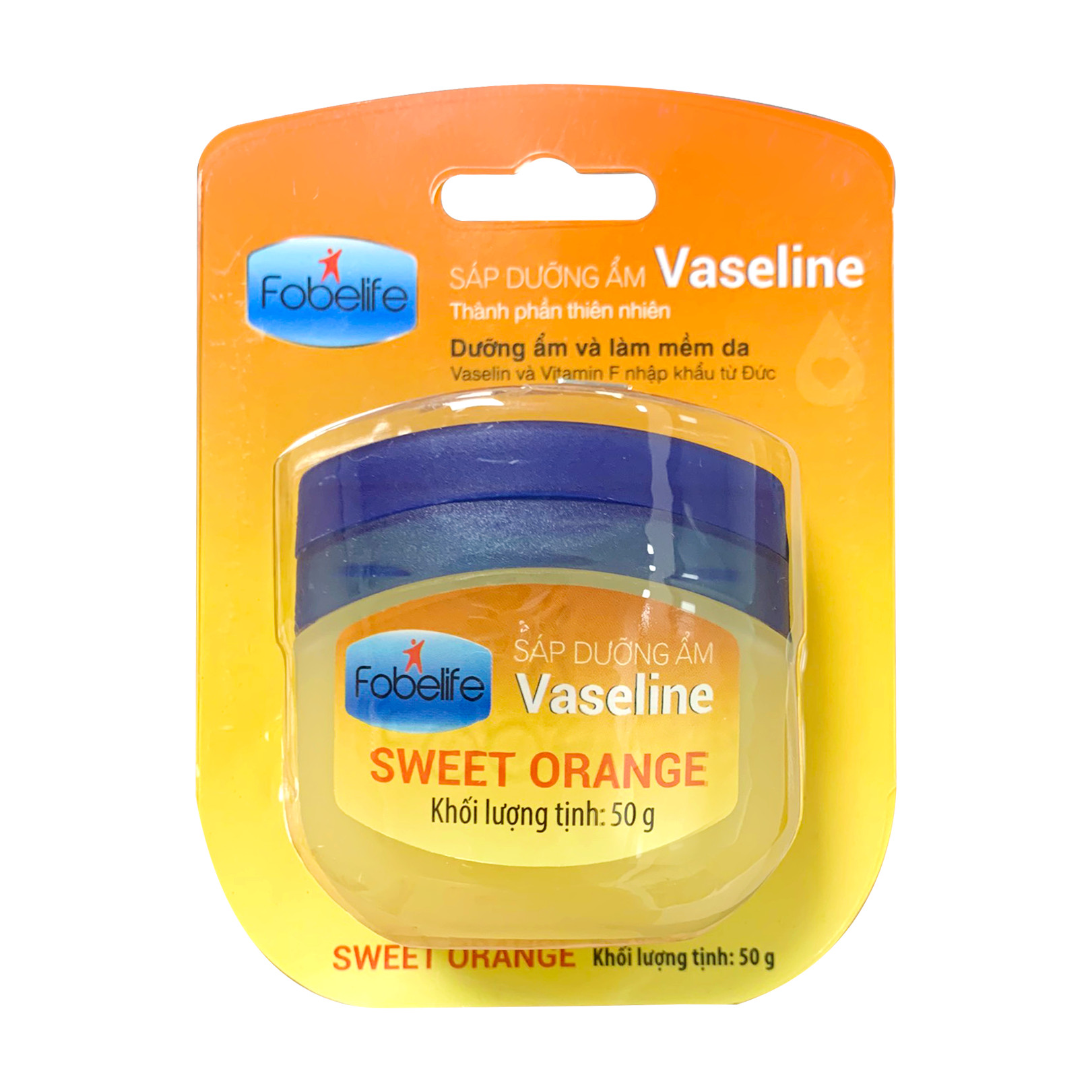 Sáp Dưỡng Ẩm Vaseline Sweet Orange Fobelife (Hũ/50gr)-0