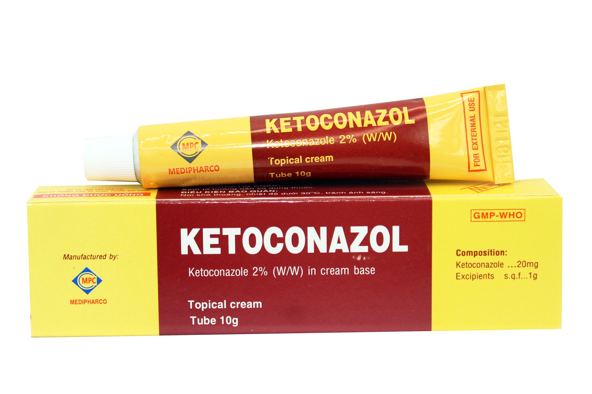 Kem Bôi Da Trị Nấm Ketoconazol 2% Medipharco (T/5gr)