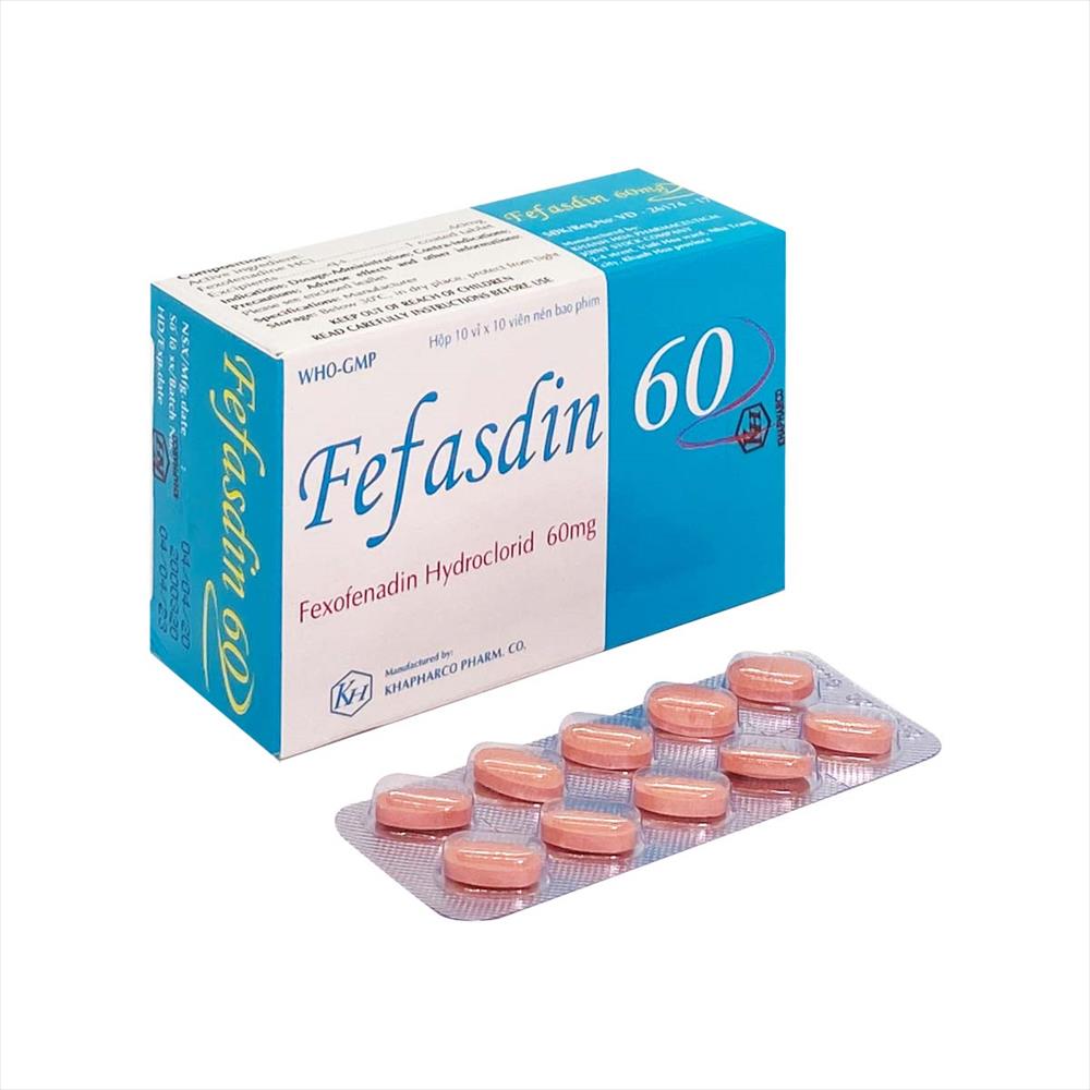 Fefasdin fexofenadin 60mg vỉ thường khapharco (h/100v)