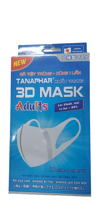 Khẩu trang 3d mask người lớn tanaphar (h/10c)-0