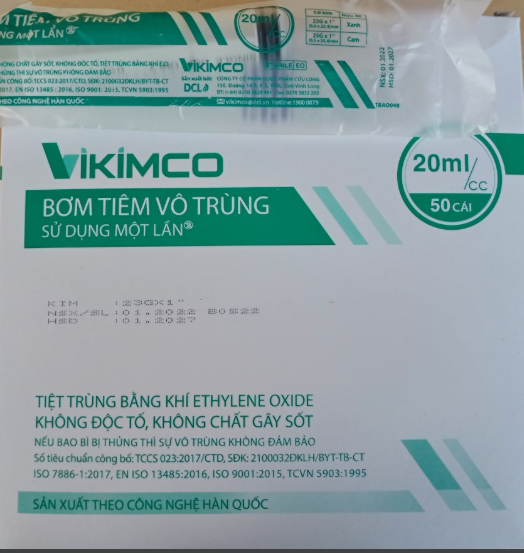 Bơm tiêm 20 ml/cc vikimco cửu long (h/50c)-0