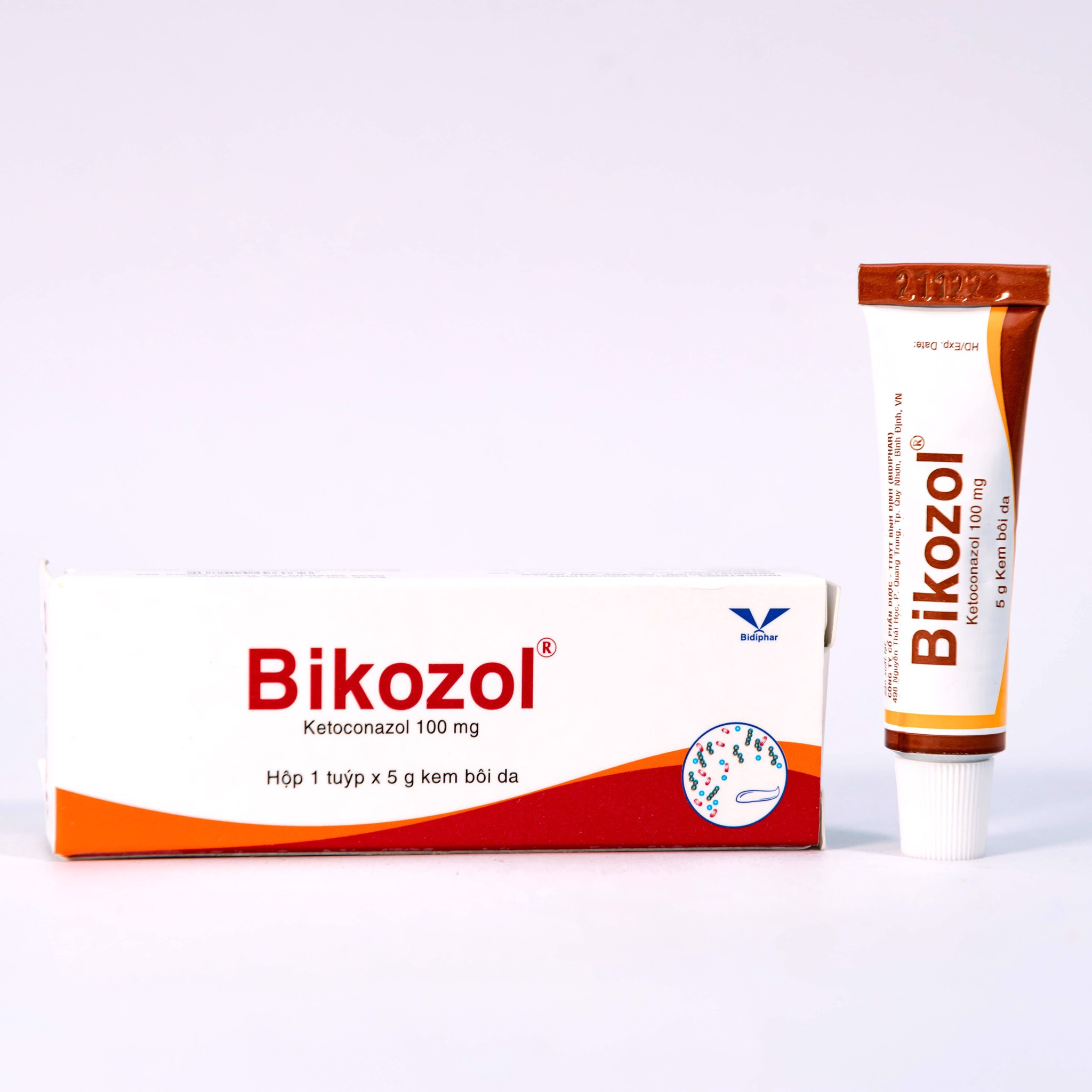 Kem bôi trị nấm bikozol ketoconazol 100mg bidiphar (t/5g)