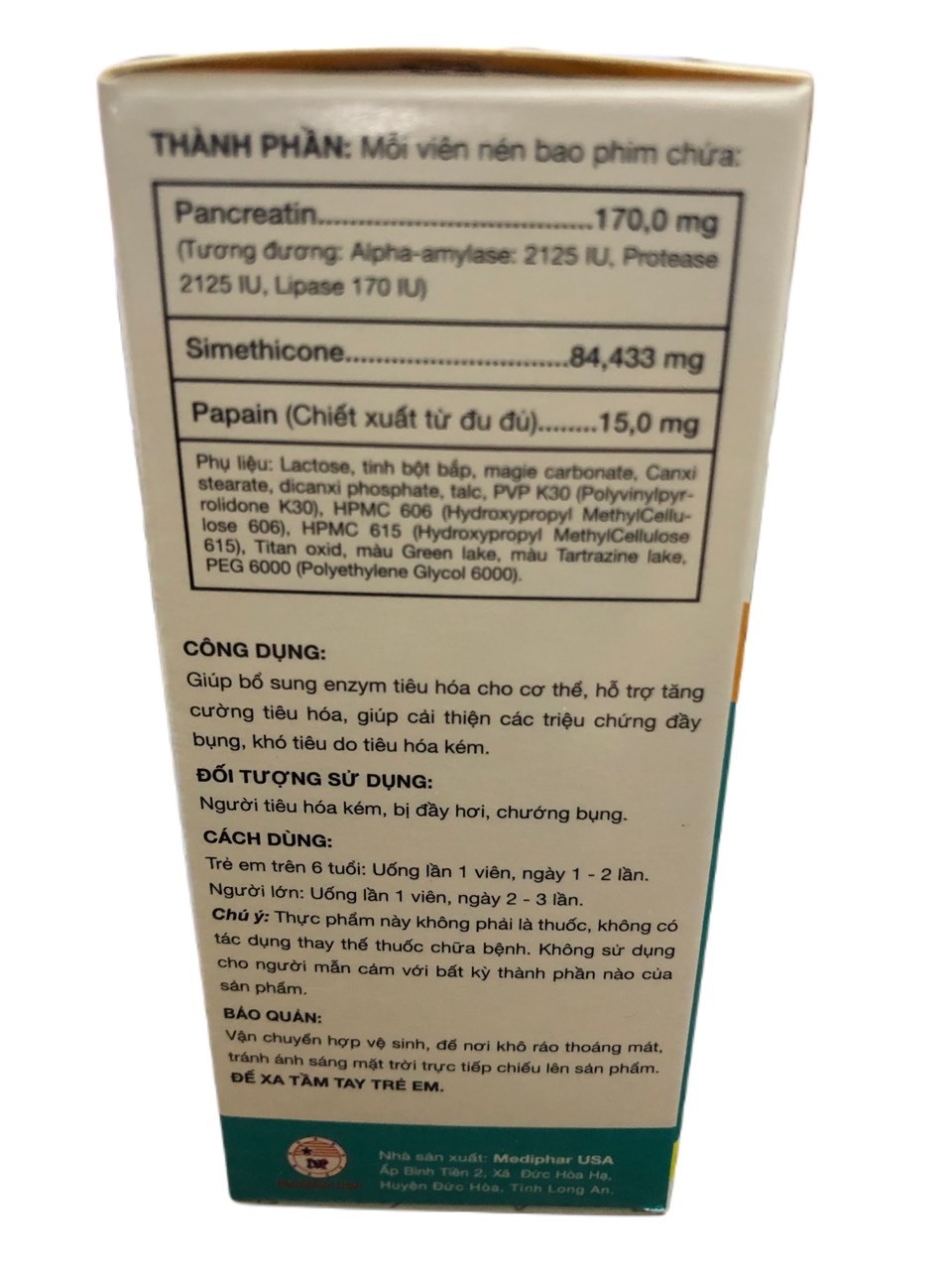 Medipantine pancreatin 170mg mediphar usa (H/100v)-1