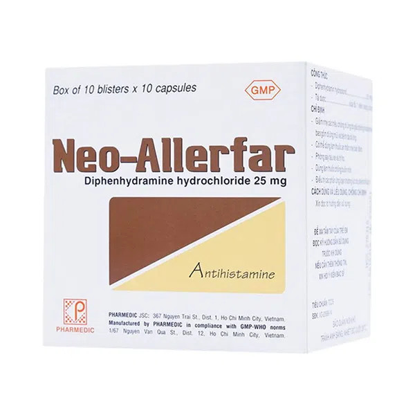 Neo allerfar diphenhydramin 25mg pharmedic (h/100v)