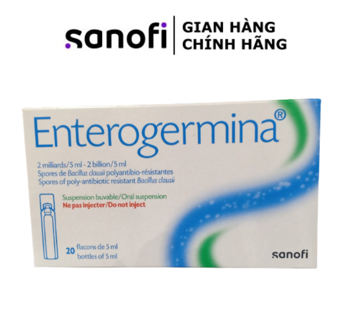 Enterogermina 2 tỷ/5ml trị rối loạn tiêu hóa (Hộp 20 ống x 5ml)