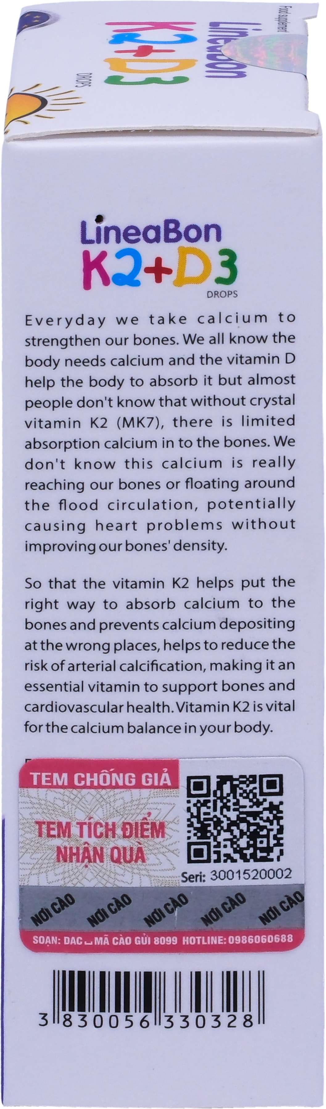 Vitamin D3 K2 Drops Lineabon ergo pharma (C/10ml)