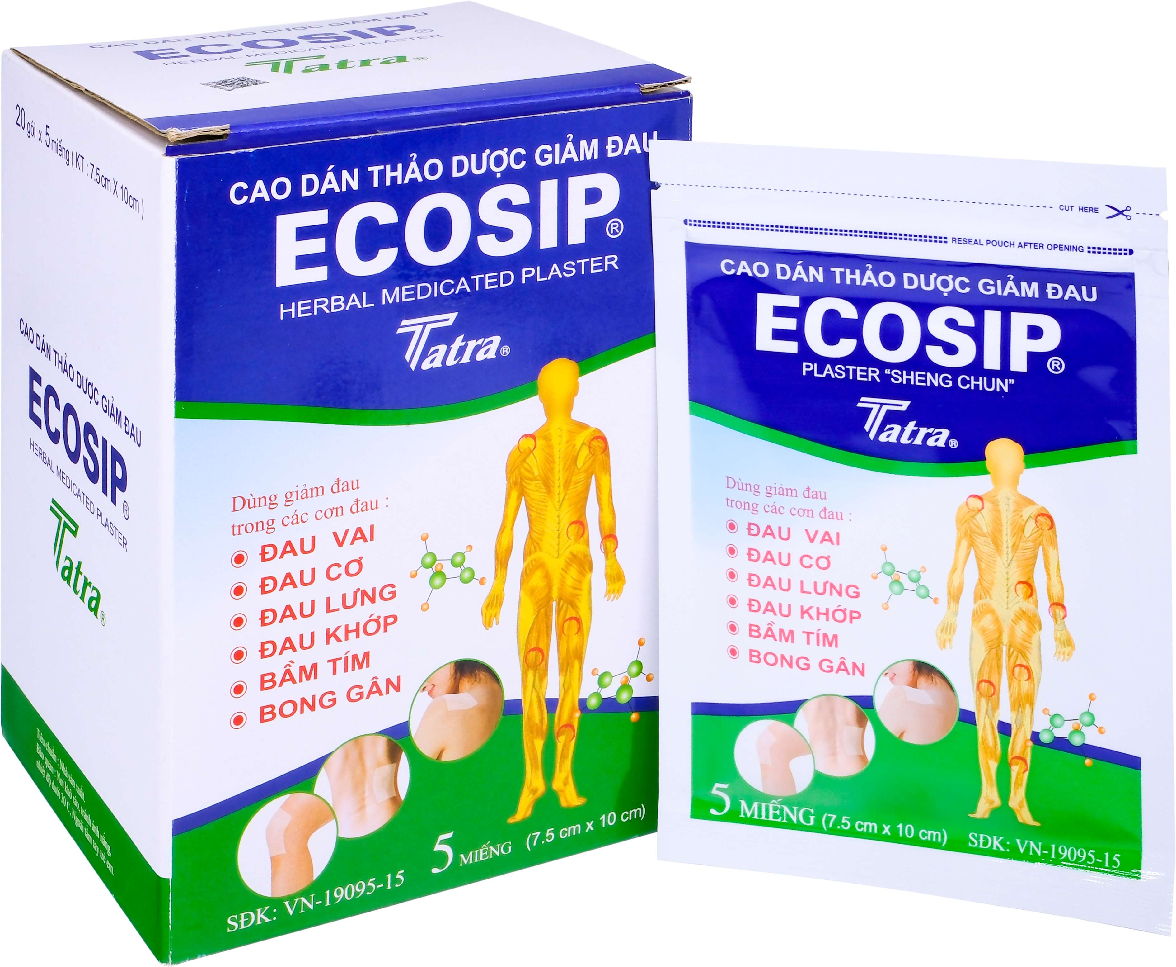 Cao dán thảo dược ecosip nóng tatra (h/20g/5m)-0