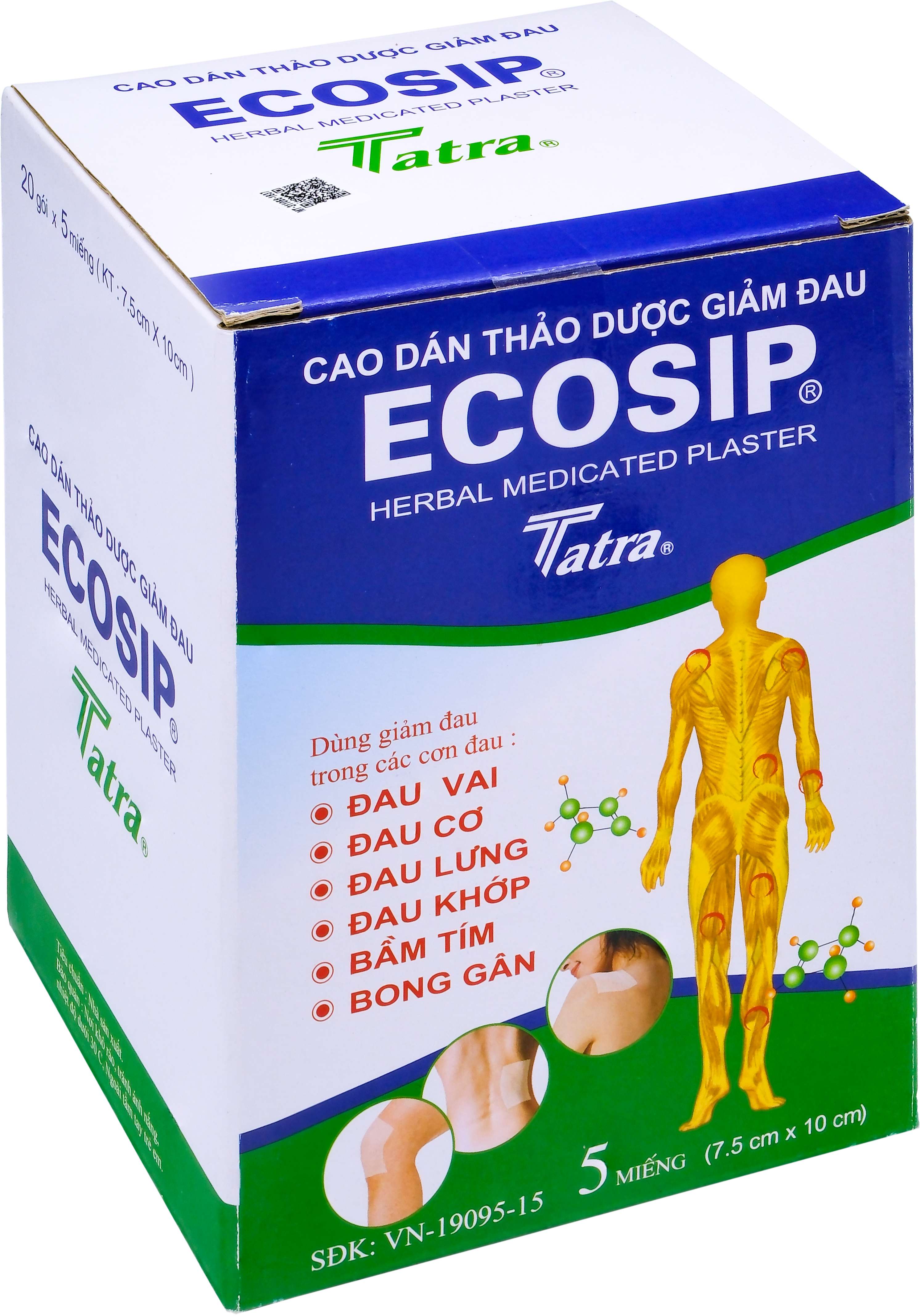 Cao dán thảo dược ecosip nóng tatra (h/20g/5m)-1