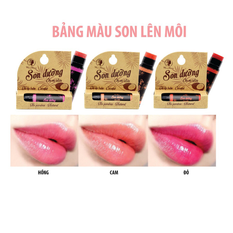 Son dưỡng môi, trị thâm môi màu cam Wonmom (Thỏi/5gr)-2