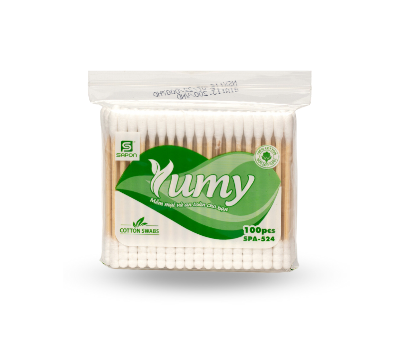 Tăm bông thân trúc người lớn yumy Sapon (lốc/12g/100c)-2