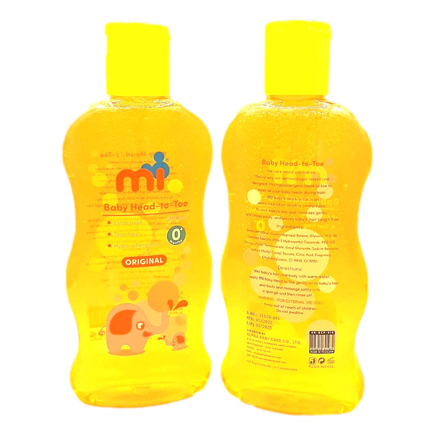 Sữa tắm gội 0+months baby head to toe original mi alpha baby care (c/200ml) (hương phấn)-0