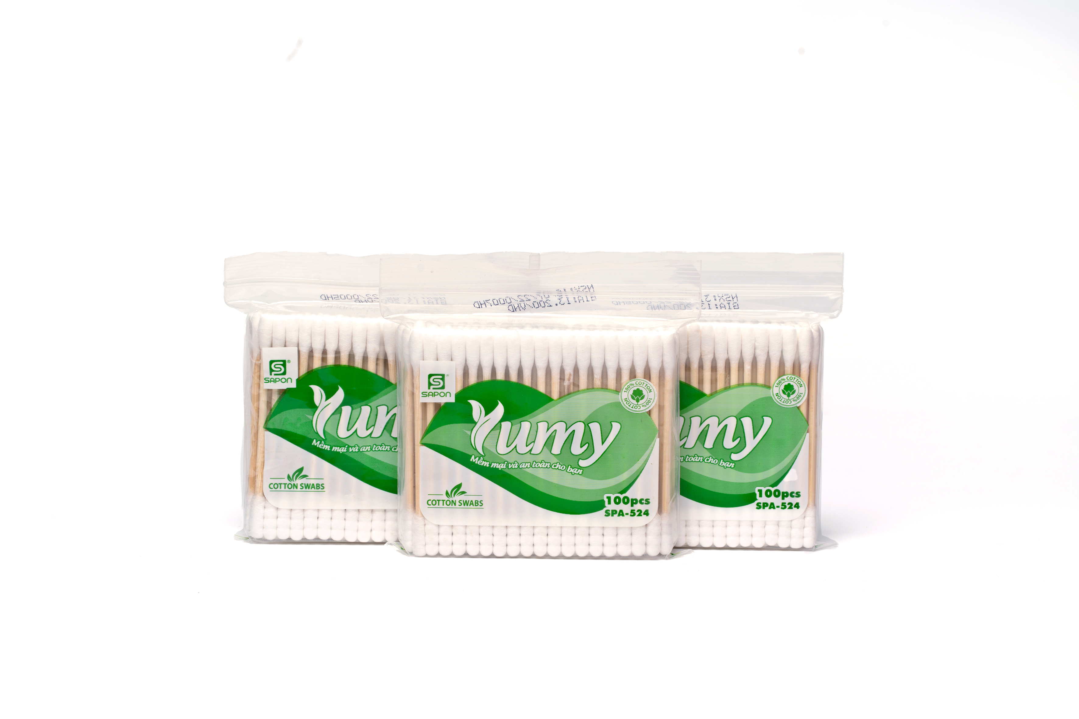 Tăm bông thân trúc người lớn yumy Sapon (lốc/12g/100c)