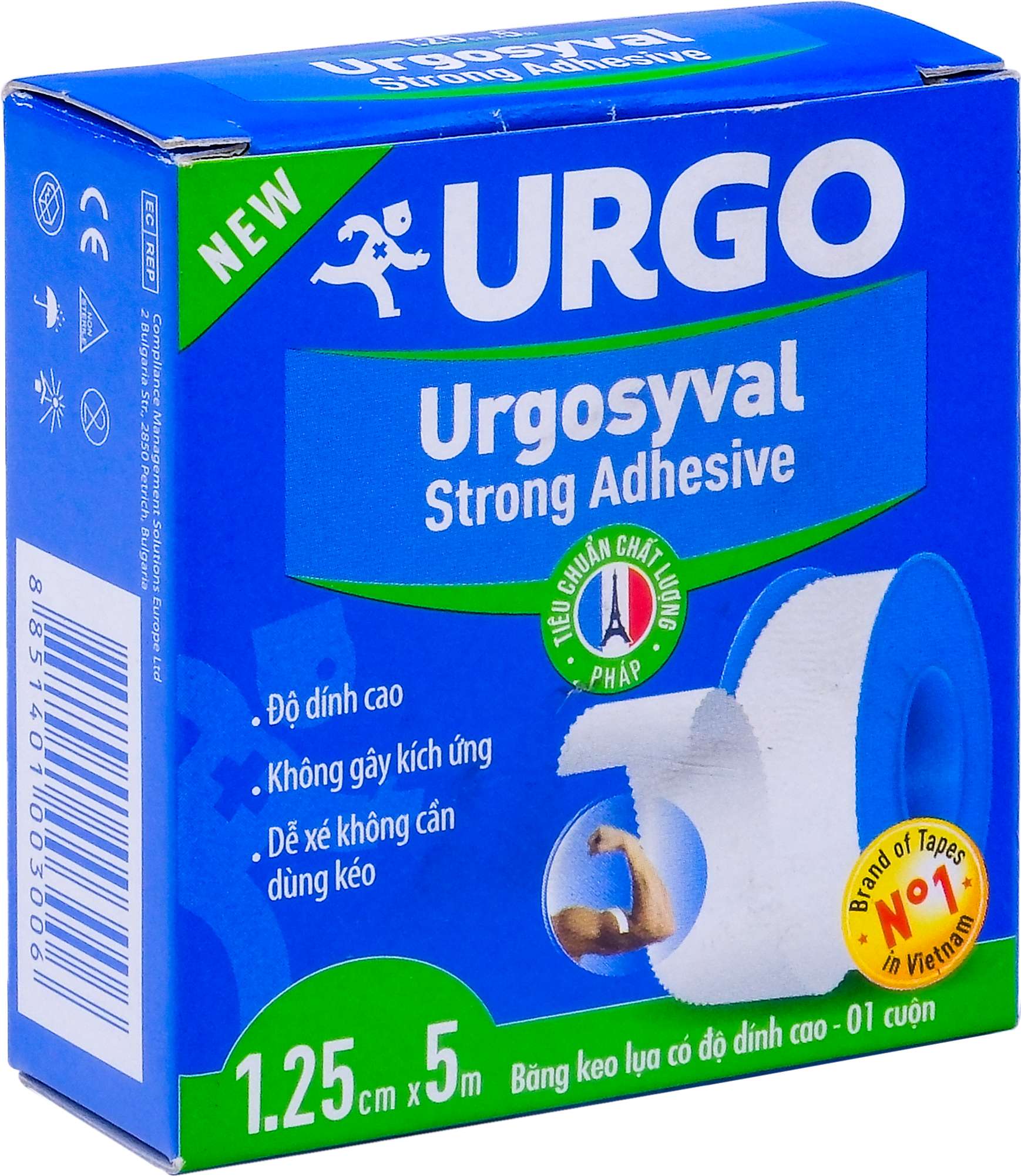 Băng keo lụa Urgosyval Trong Adhesive Tape 1.25cmx5m urgo (cuộn)-3