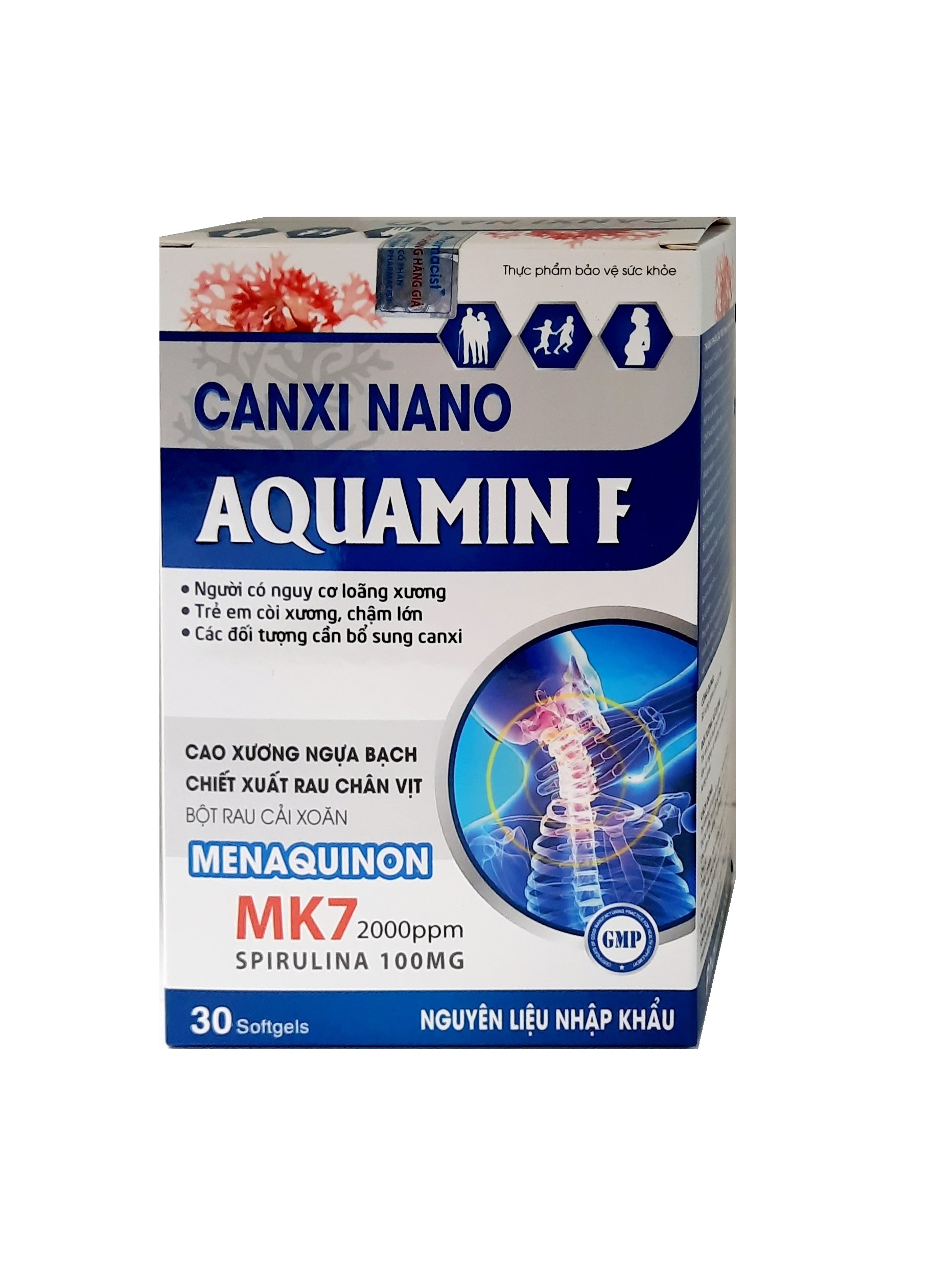 Bổ sung canxi Canxi Nano Aquamin F Mediphar (C/30V)-3