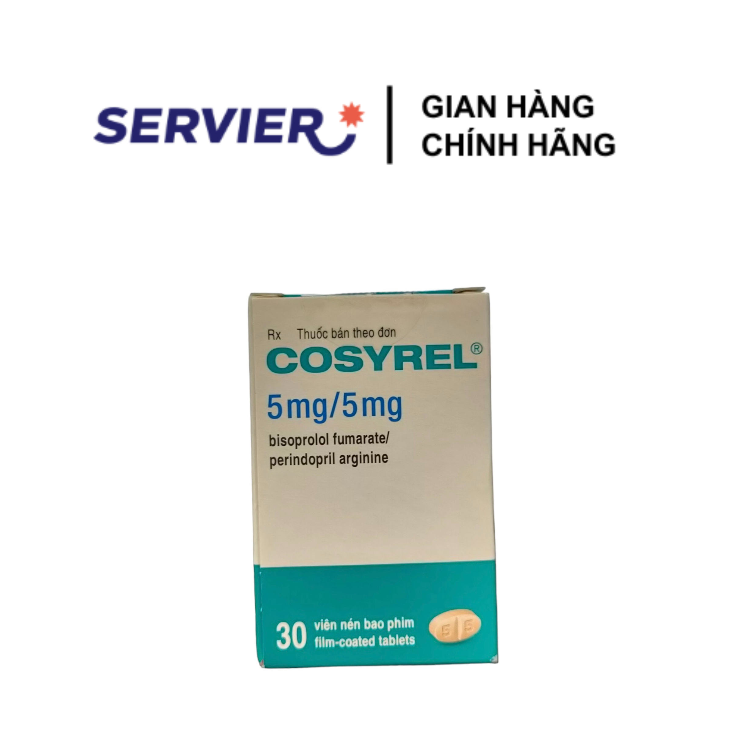 Thuốc hạ huyết áp Cosyrel 5/5 (Chai 30 viên) - Giá Tốt, Chính Hãng | Circa