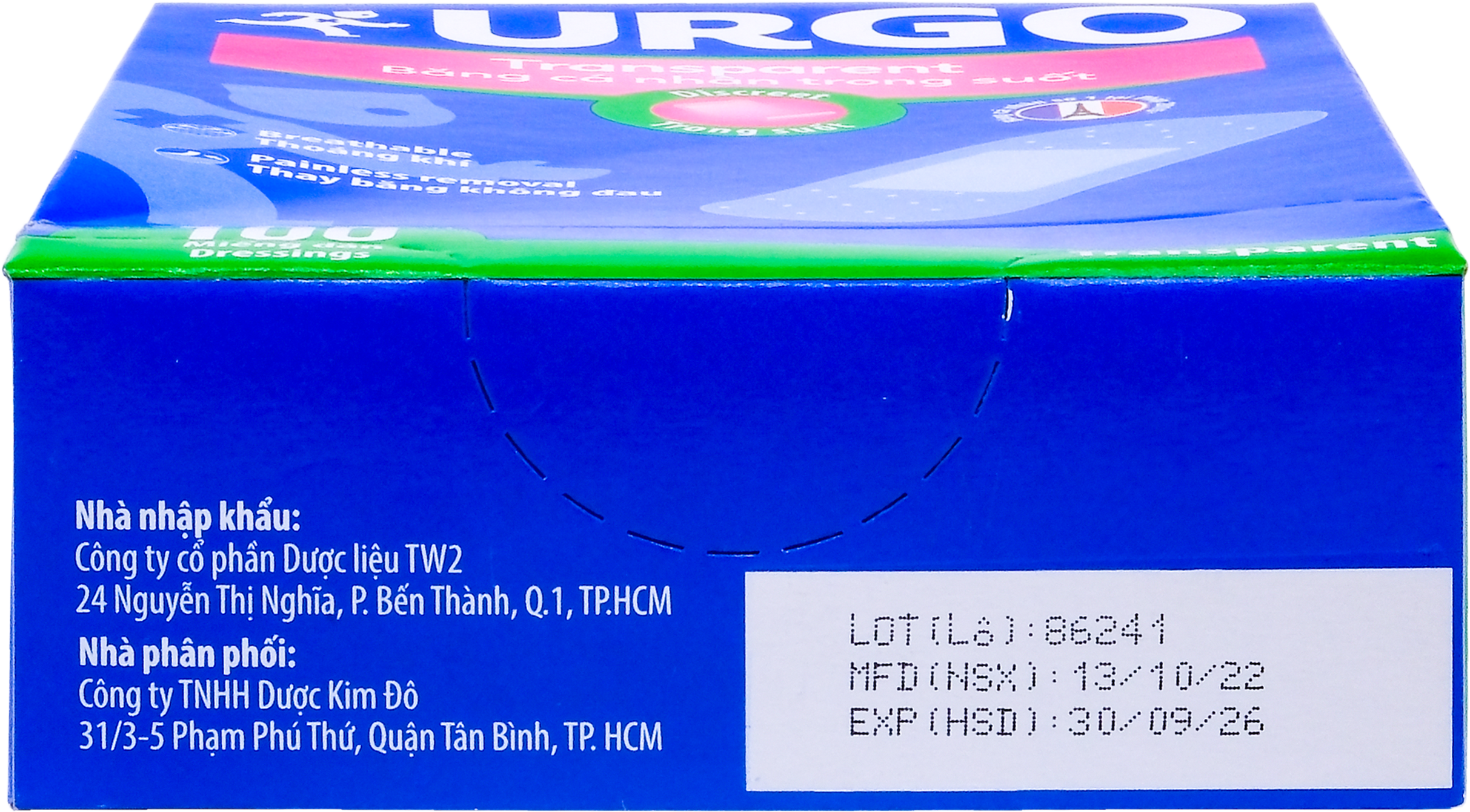 Băng cá nhân trong suốt urgo transparent (h/100m)-7