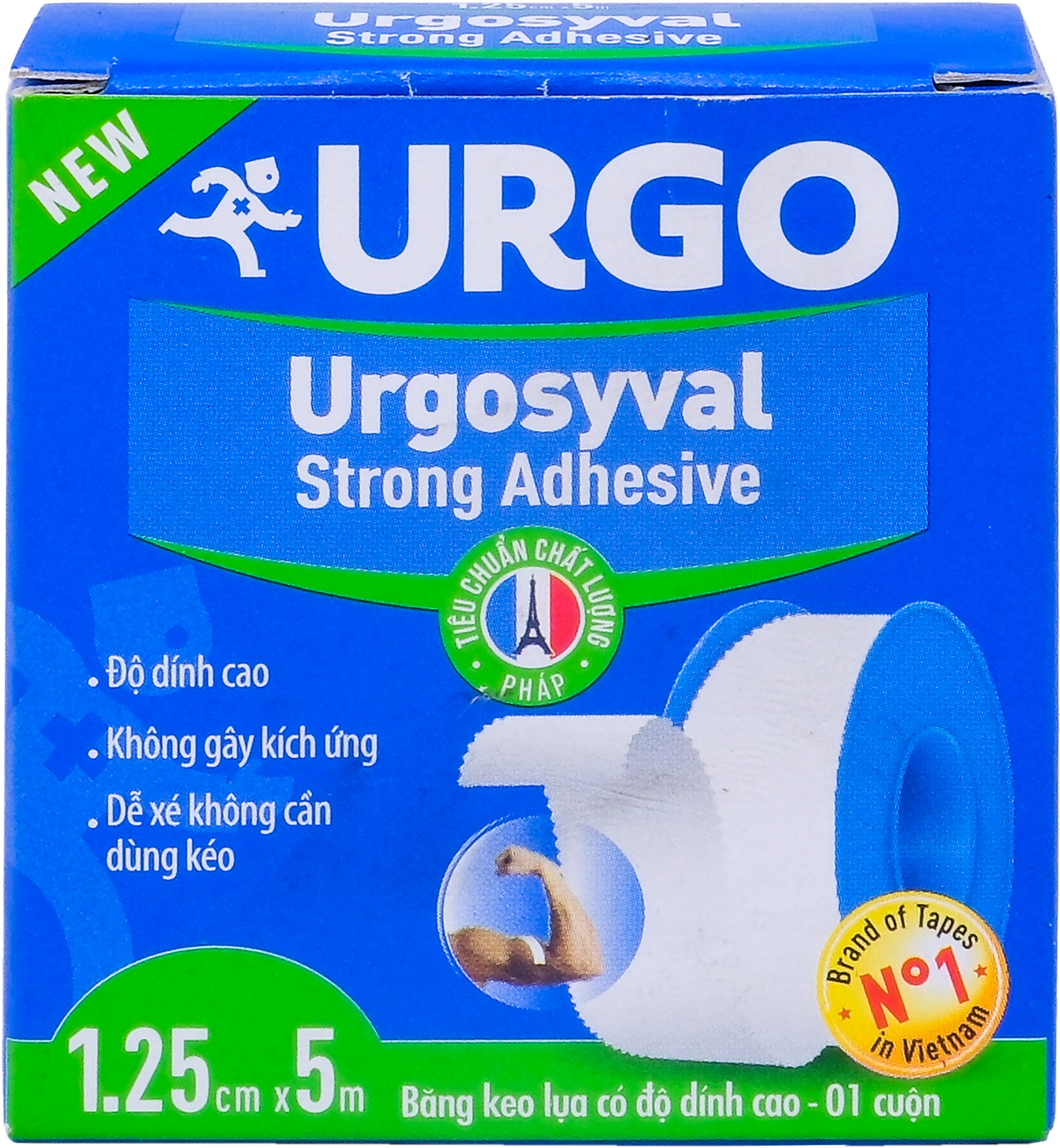 Băng keo lụa Urgosyval Trong Adhesive Tape 1.25cmx5m urgo (cuộn)-1