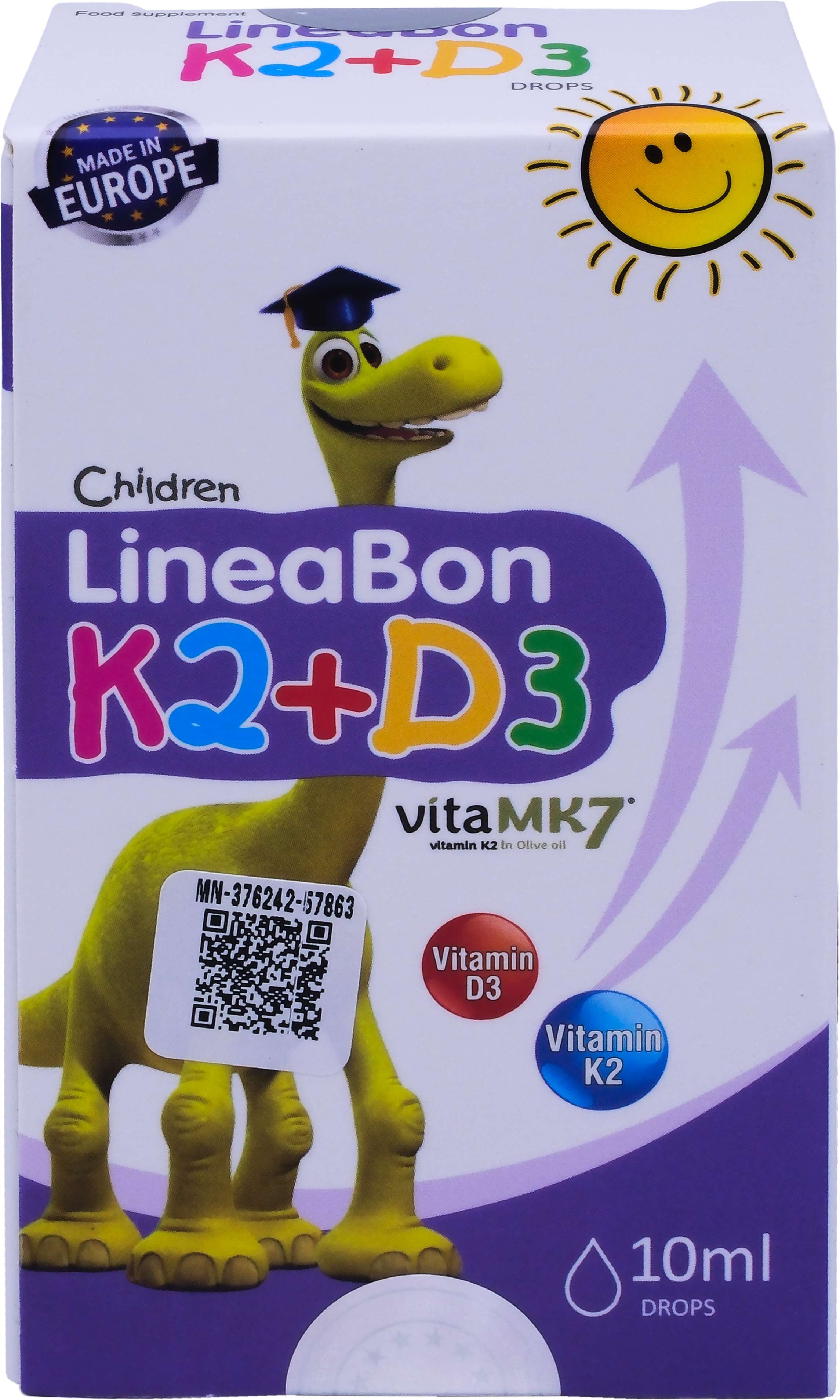 Vitamin D3 K2 Drops Lineabon ergo pharma (C/10ml)