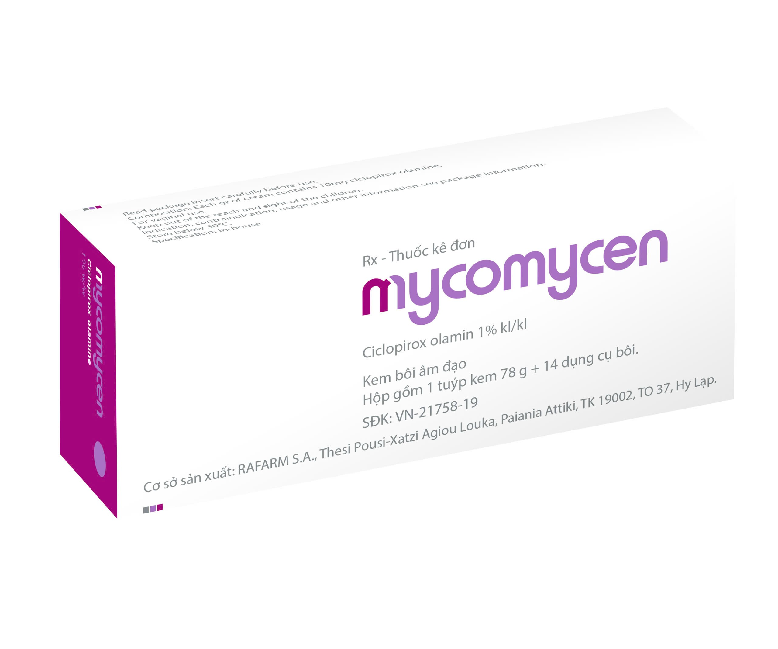 Kem bôi âm đạo điều trị viêm Mycomycen (Hộp 78 gram) - Giá Tốt, Chính ...