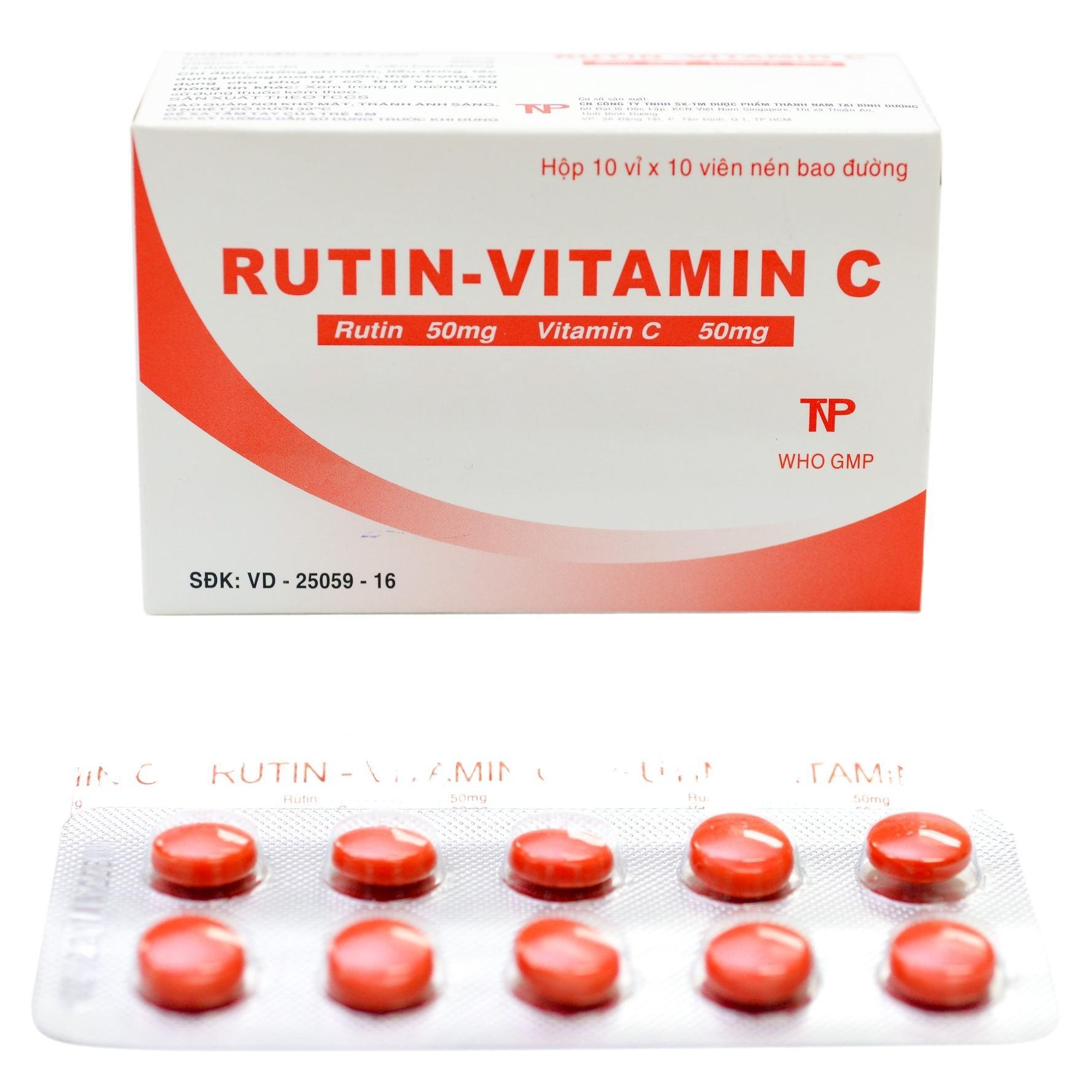 Rutin Vitamin C Thành Nam (H/100v)