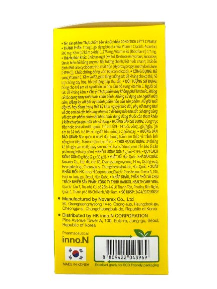 Bột bổ sung vitamin Condition Let's C Novarex (Hộp 30 gói) - Giá Tốt ...