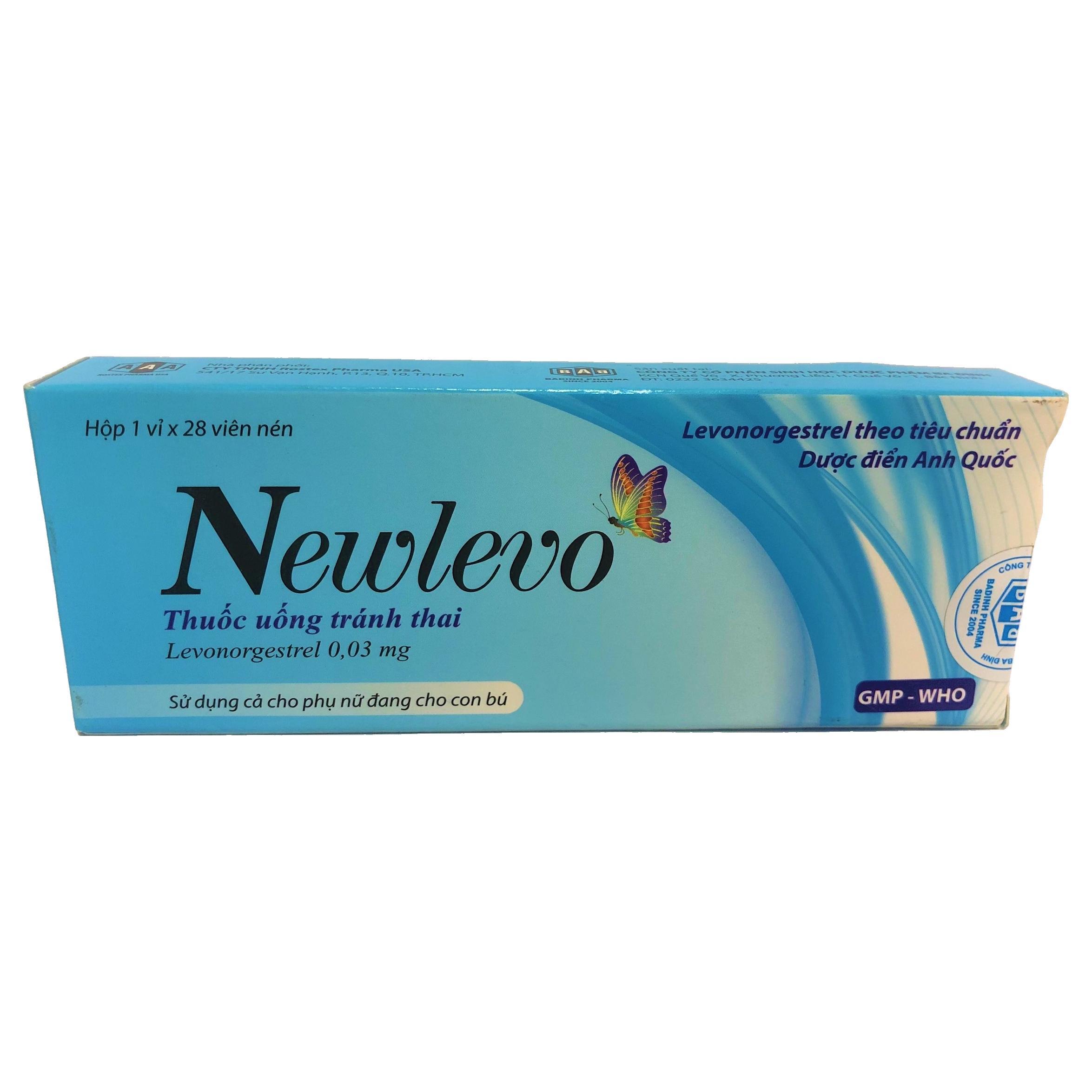 Ngừa thai newlevo xanh ba đình pharma (h/28v)-0