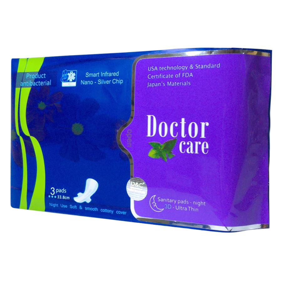 Băng vệ sinh Doctor Care ban đêm (Gói 3 miếng)