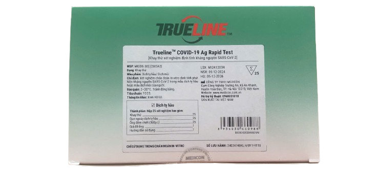 Bộ test nhanh Covid-19 Ag Trueline Rapid Test Micog-502 / 2503A2 (Hộp ...