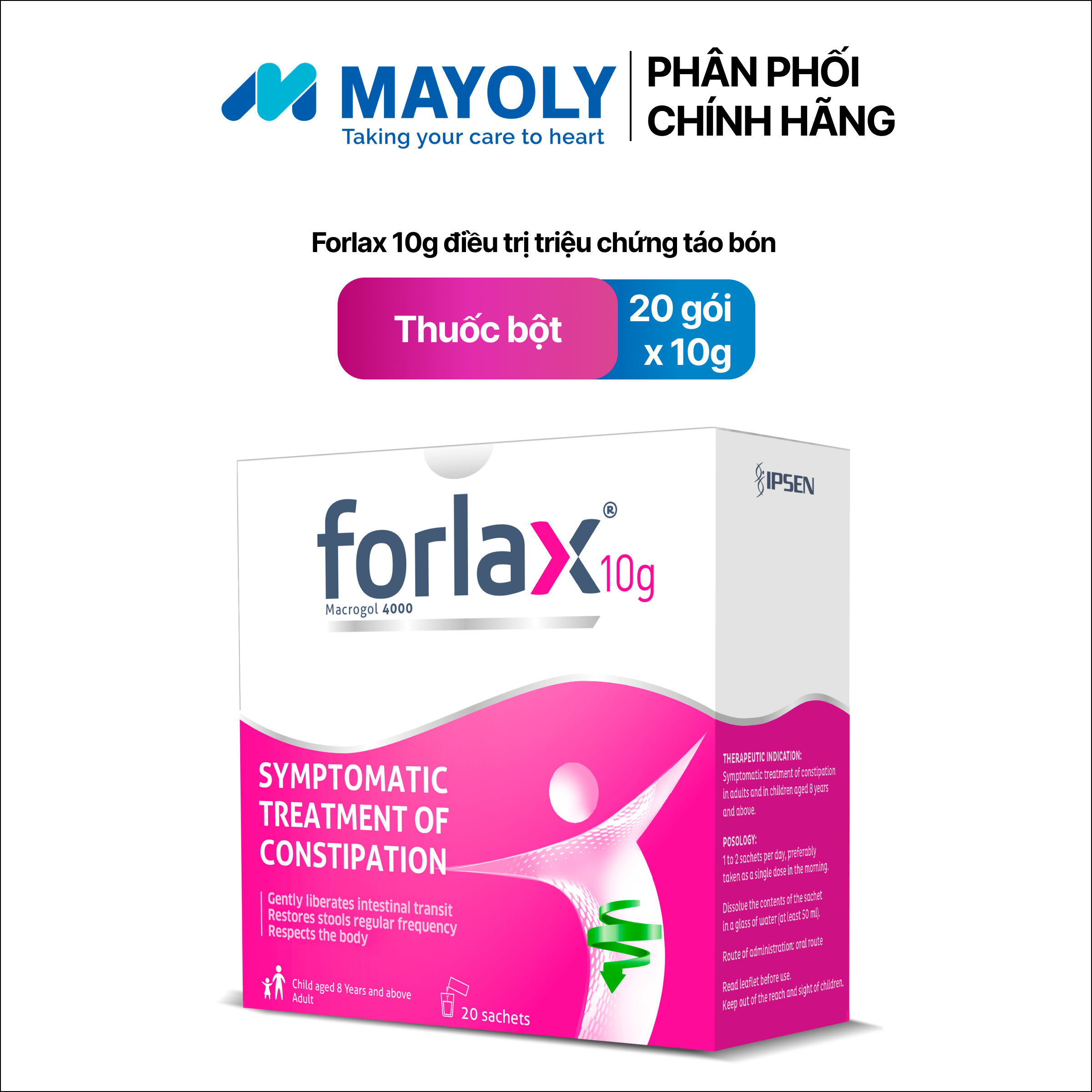 Thuốc điều trị táo bón Forlax 4000 (Hộp 20 gói) - Giá Tốt, Chính Hãng ...