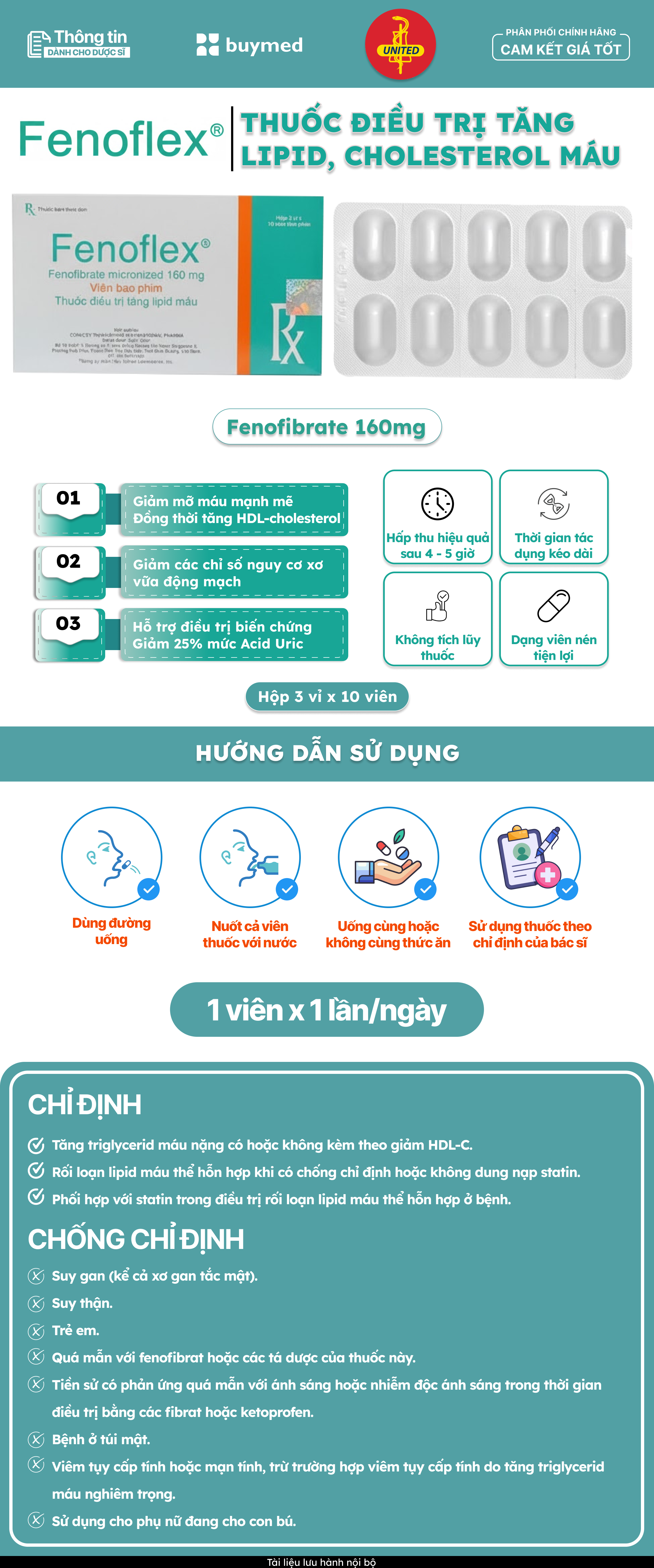 Thuốc điều trị rối loạn mỡ máu Fenoflex (Hộp 30 viên) - Giá Tốt, Chính ...