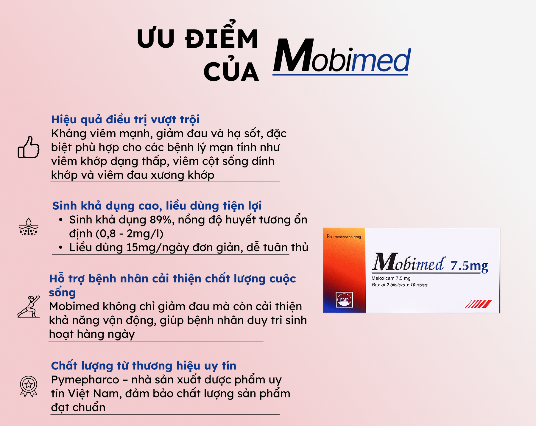 Thuốc khớp Mobimed 7.5 (Hộp 20 viên) - Giá Tốt, Chính Hãng | Circa