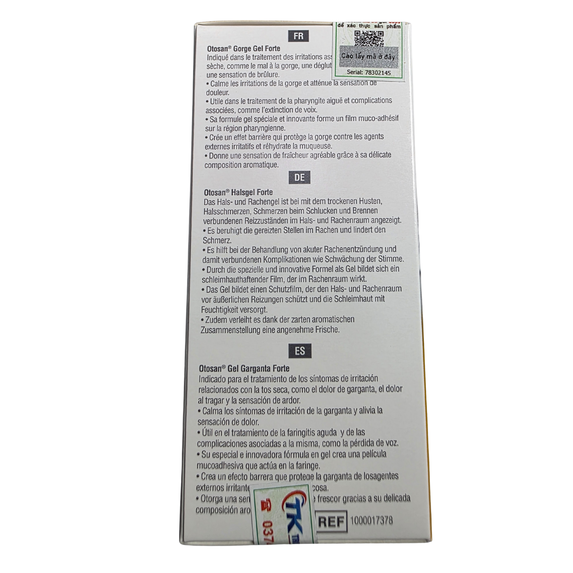 Gel ngậm ho Otosan Gel Forte (Hộp 14 gói) - Giá Tốt, Chính Hãng | Circa