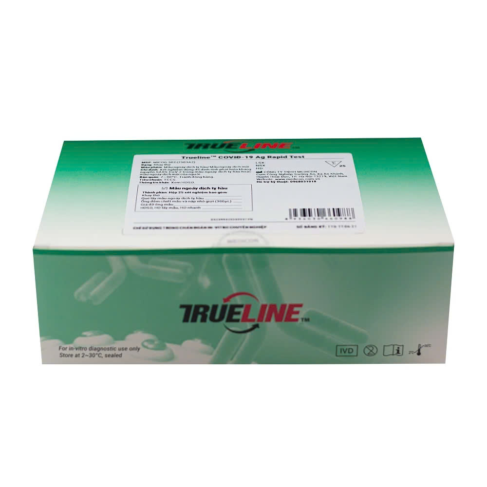 Bộ test nhanh Covid-19 Ag Trueline Rapid Test Micog-502 / 2503A2 (Hộp ...